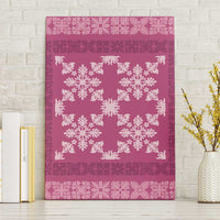 Hawaiian Quilt Pattern Canvas Wall Art Pink Hawaii Culture Tropical LT9 Without Frame Pink - Polynesian Pride