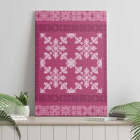 Hawaiian Quilt Pattern Canvas Wall Art Pink Hawaii Culture Tropical LT9 - Polynesian Pride