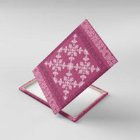 Hawaiian Quilt Pattern Canvas Wall Art Pink Hawaii Culture Tropical LT9 With Frame Pink - Polynesian Pride