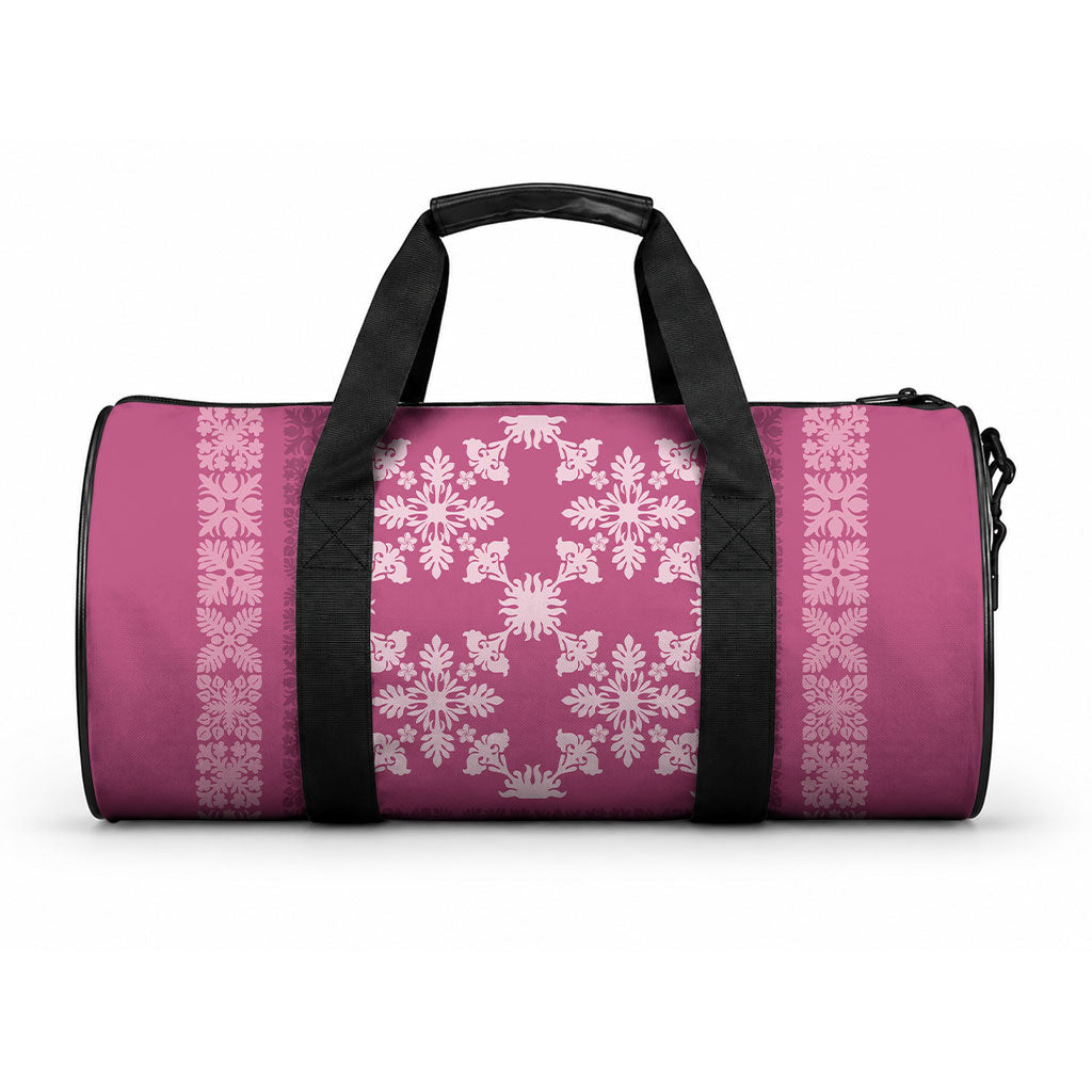 Hawaiian Quilt Pattern Duffle Bag Pink Hawaii Culture Tropical LT9 One size Pink - Polynesian Pride