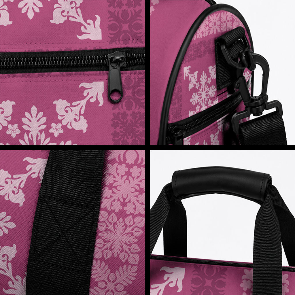 Hawaiian Quilt Pattern Duffle Bag Pink Hawaii Culture Tropical LT9 - Polynesian Pride
