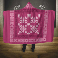 Hawaiian Quilt Pattern Hooded Blanket Pink Hawaii Culture Tropical LT9 - Polynesian Pride