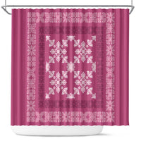 Hawaiian Quilt Pattern Shower Curtain Pink Hawaii Culture Tropical LT9 Pink - Polynesian Pride
