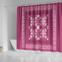 Hawaiian Quilt Pattern Shower Curtain Pink Hawaii Culture Tropical LT9 - Polynesian Pride