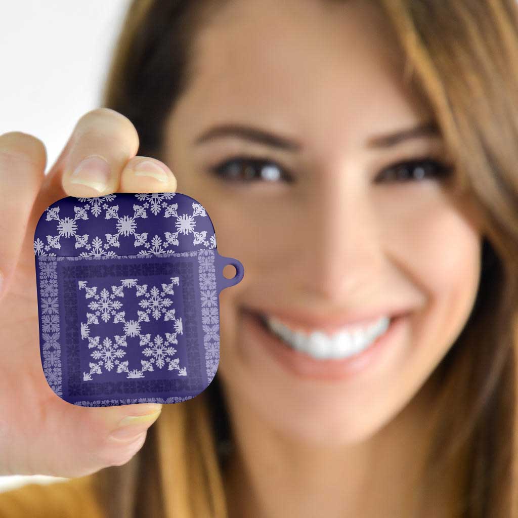 Hawaiian Quilt Pattern AirPods Case Purple Hawaii Culture Tropical LT9 Purple - Polynesian Pride