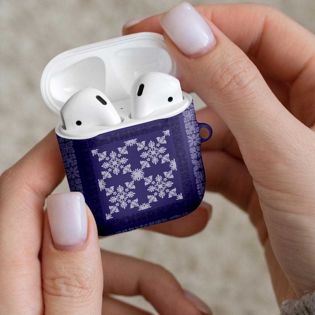 Hawaiian Quilt Pattern AirPods Case Purple Hawaii Culture Tropical LT9 - Polynesian Pride