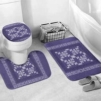 Hawaiian Quilt Pattern Bathroom Set Purple Hawaii Culture Tropical LT9 Mat Set Only (3 pcs) One Size Purple - Polynesian Pride