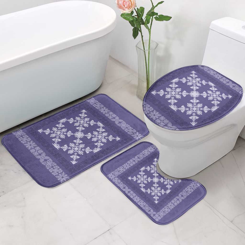 Hawaiian Quilt Pattern Bathroom Set Purple Hawaii Culture Tropical LT9 - Polynesian Pride