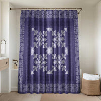 Hawaiian Quilt Pattern Bathroom Set Purple Hawaii Culture Tropical LT9 Shower Curtain Only Purple - Polynesian Pride