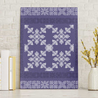 Hawaiian Quilt Pattern Canvas Wall Art Purple Hawaii Culture Tropical LT9 Without Frame Purple - Polynesian Pride