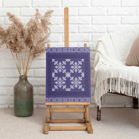 Hawaiian Quilt Pattern Canvas Wall Art Purple Hawaii Culture Tropical LT9 - Polynesian Pride