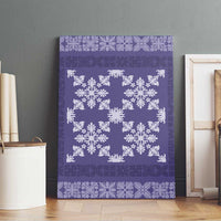Hawaiian Quilt Pattern Canvas Wall Art Purple Hawaii Culture Tropical LT9 - Polynesian Pride
