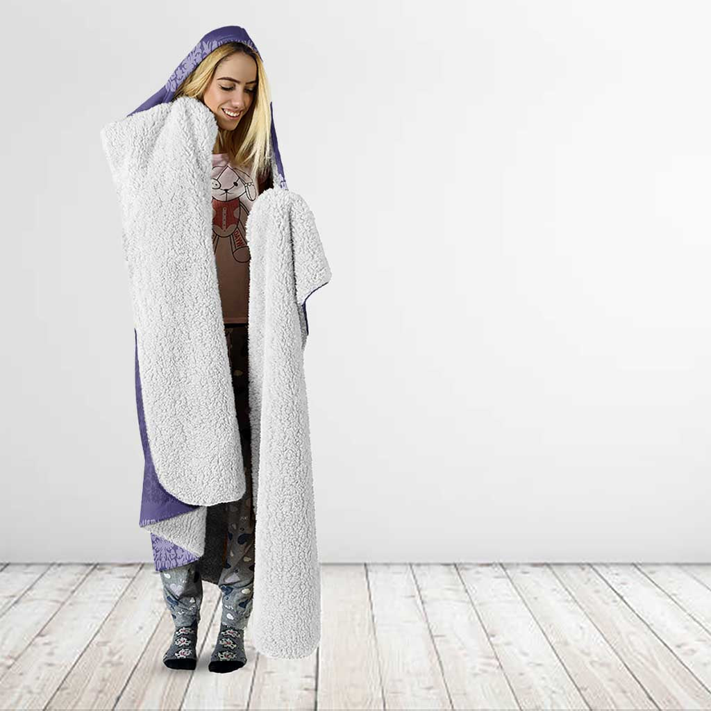 Hawaiian Quilt Pattern Hooded Blanket Purple Hawaii Culture Tropical LT9 - Polynesian Pride