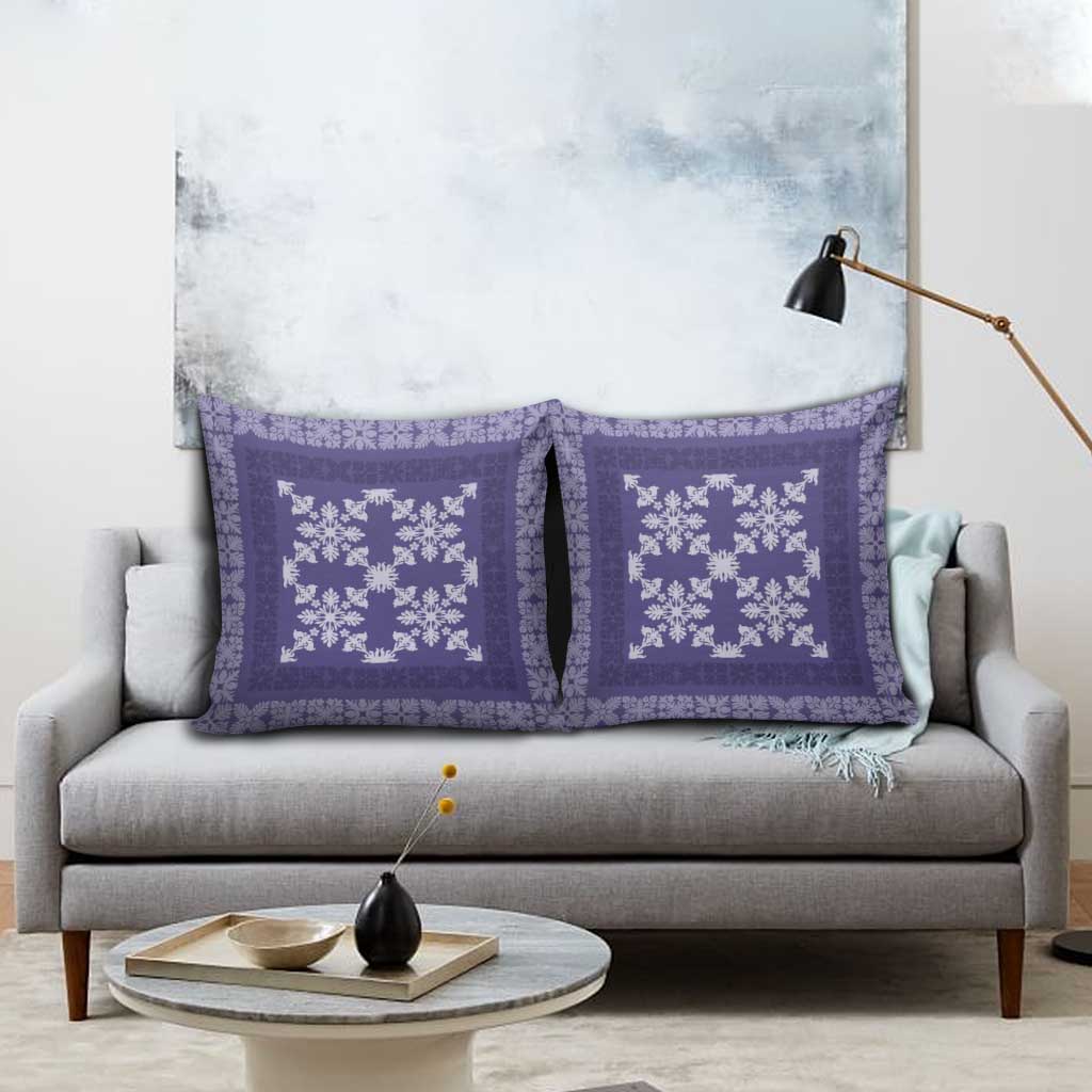 Hawaiian Quilt Pattern Pillow Cover Purple Hawaii Culture Tropical LT9 - Polynesian Pride