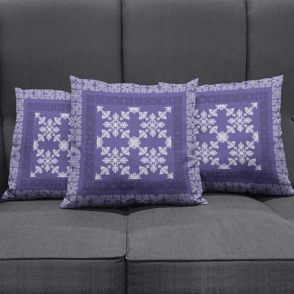 Hawaiian Quilt Pattern Pillow Cover Purple Hawaii Culture Tropical LT9 - Polynesian Pride
