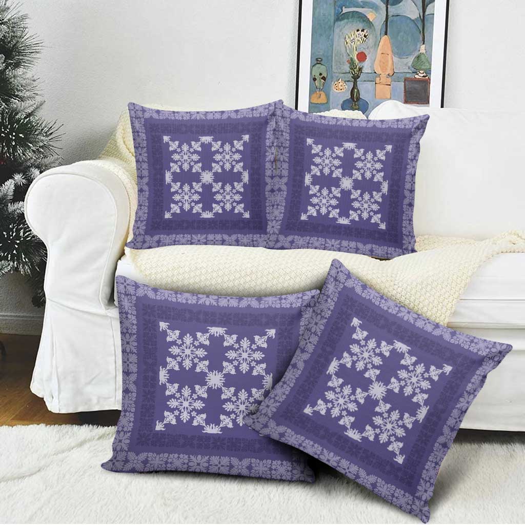 Hawaiian Quilt Pattern Pillow Cover Purple Hawaii Culture Tropical LT9 - Polynesian Pride