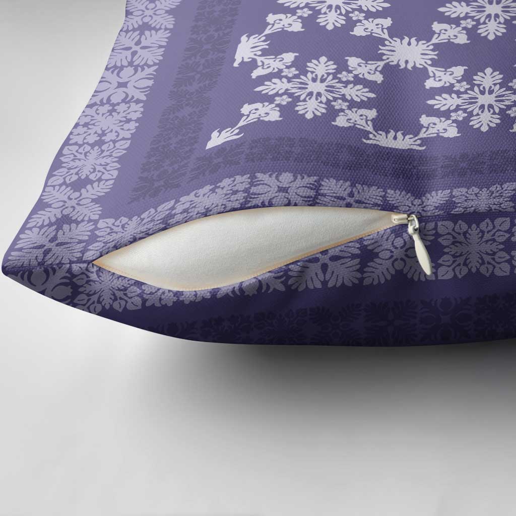 Hawaiian Quilt Pattern Pillow Cover Purple Hawaii Culture Tropical LT9 - Polynesian Pride