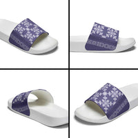 Hawaiian Quilt Pattern Slide Sandals Purple Hawaii Culture Tropical LT9 - Polynesian Pride