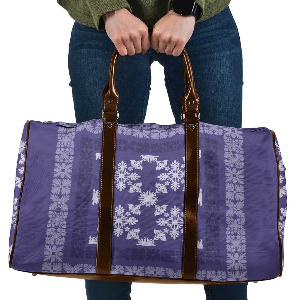 Hawaiian Quilt Pattern Travel Bag Purple Hawaii Culture Tropical LT9 Purple - Polynesian Pride