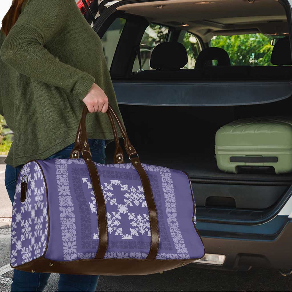 Hawaiian Quilt Pattern Travel Bag Purple Hawaii Culture Tropical LT9 - Polynesian Pride