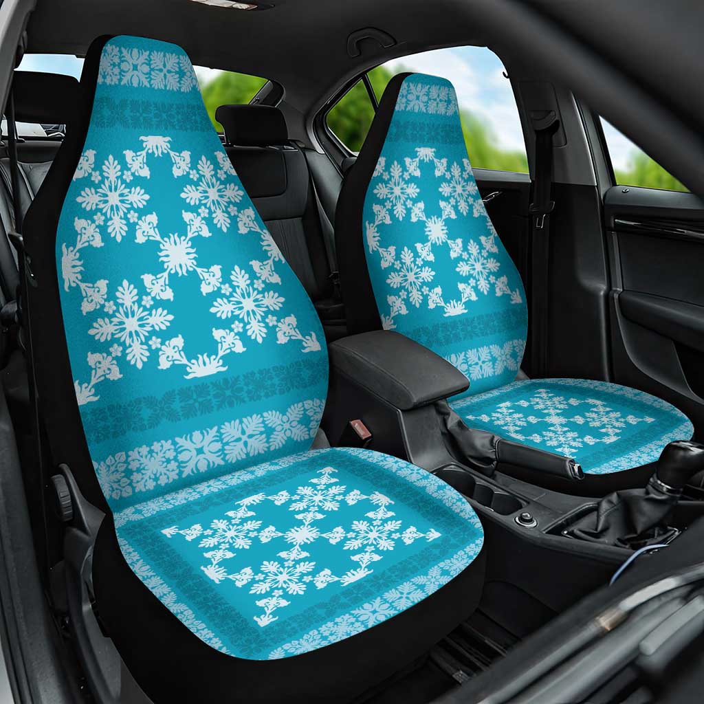 Hawaiian Quilt Pattern Car Seat Cover Teal Hawaii Culture Tropical LT9 One Size Teal - Polynesian Pride