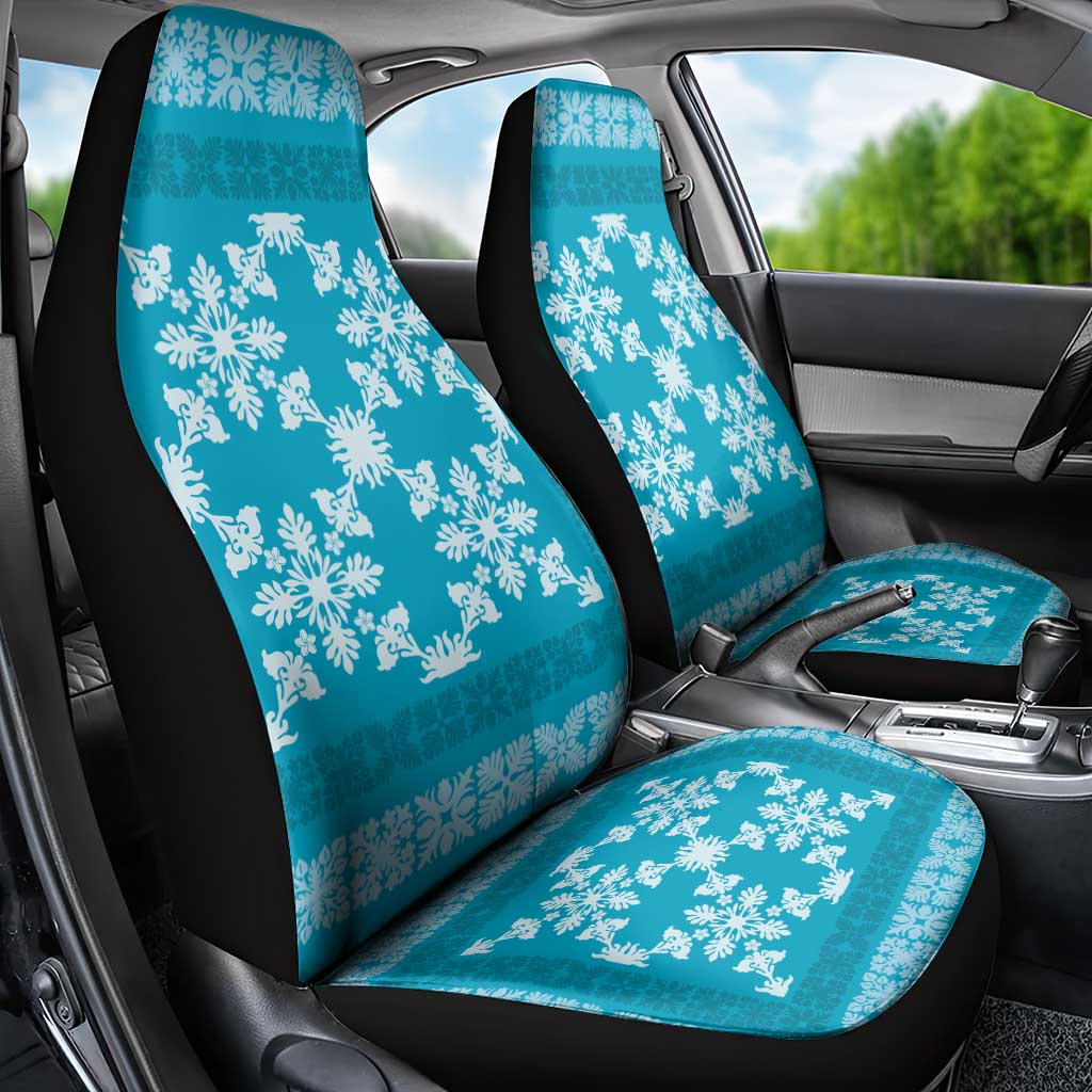 Hawaiian Quilt Pattern Car Seat Cover Teal Hawaii Culture Tropical LT9 - Polynesian Pride