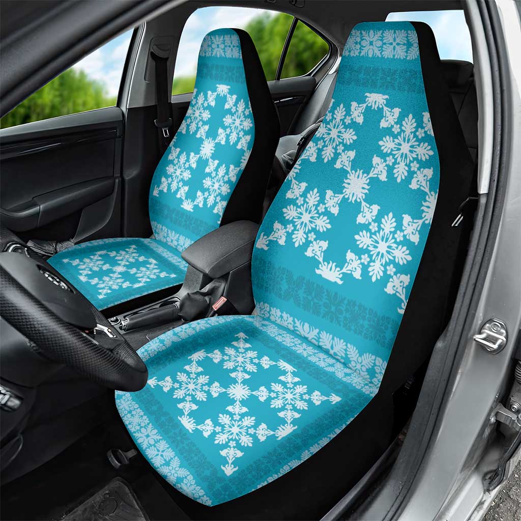 Hawaiian Quilt Pattern Car Seat Cover Teal Hawaii Culture Tropical LT9 - Polynesian Pride