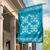 Hawaiian Quilt Pattern Garden Flag Teal Hawaii Culture Tropical LT9 House Flag Teal - Polynesian Pride