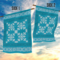 Hawaiian Quilt Pattern Garden Flag Teal Hawaii Culture Tropical LT9 - Polynesian Pride