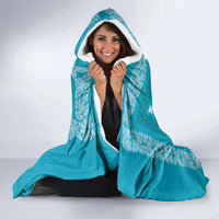 Hawaiian Quilt Pattern Hooded Blanket Teal Hawaii Culture Tropical LT9 - Polynesian Pride