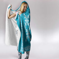Hawaiian Quilt Pattern Hooded Blanket Teal Hawaii Culture Tropical LT9 - Polynesian Pride