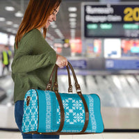 Hawaiian Quilt Pattern Travel Bag Teal Hawaii Culture Tropical LT9 - Polynesian Pride