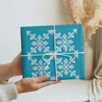 Hawaiian Quilt Pattern Wrapping Paper Teal Hawaii Culture Tropical LT9 - Polynesian Pride
