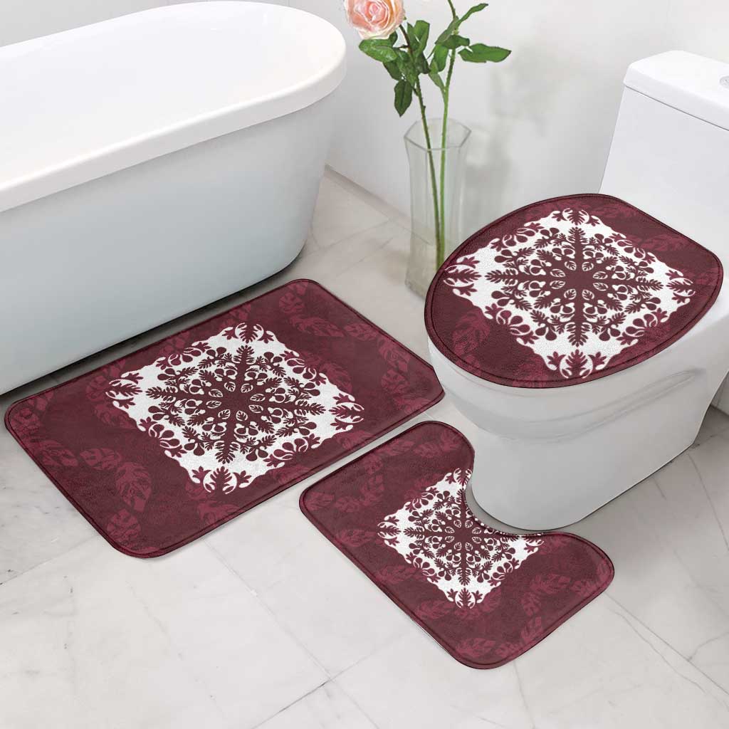 Palm Leaf Quilt Pattern Bathroom Set Hawaii Culture Floral LT9 - Polynesian Pride