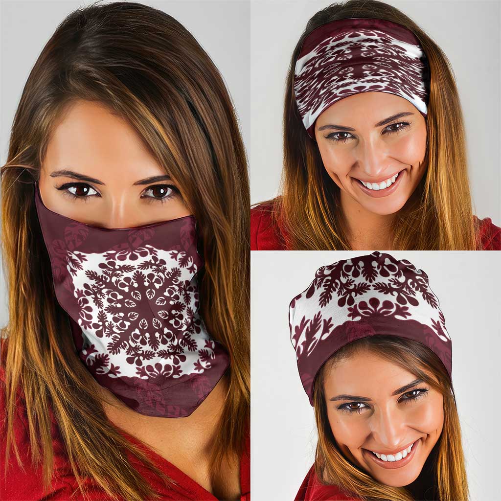 Palm Leaf Quilt Pattern Neck Gaiter Hawaii Culture Floral LT9 - Polynesian Pride