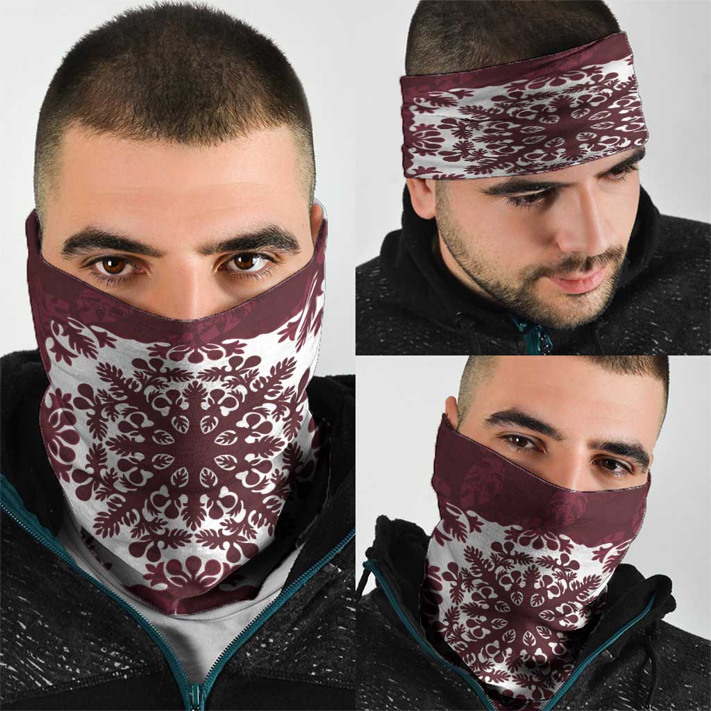 Palm Leaf Quilt Pattern Neck Gaiter Hawaii Culture Floral LT9 - Polynesian Pride