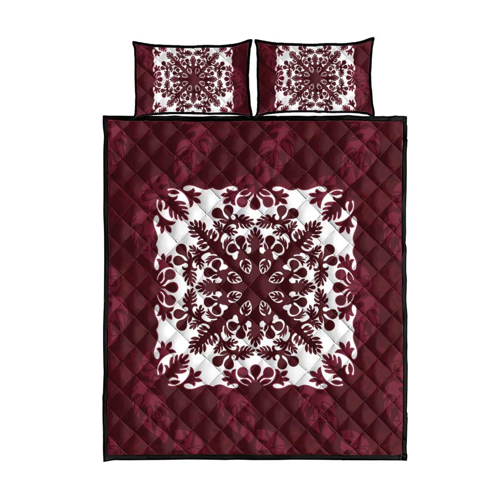 Palm Leaf Quilt Pattern Quilt Bed Set Hawaii Culture Floral LT9 - Polynesian Pride