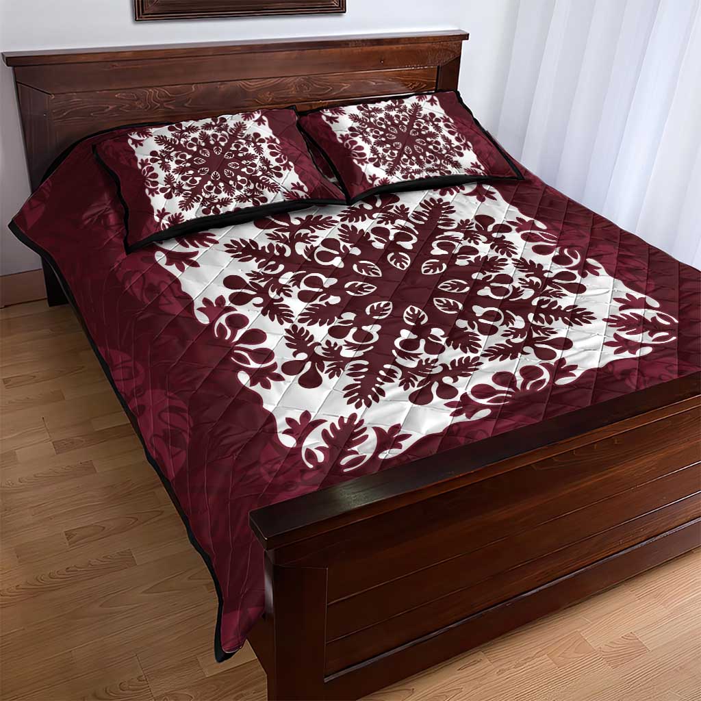 Palm Leaf Quilt Pattern Quilt Bed Set Hawaii Culture Floral LT9 - Polynesian Pride