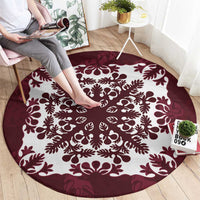 Palm Leaf Quilt Pattern Round Carpet Hawaii Culture Floral LT9 - Polynesian Pride
