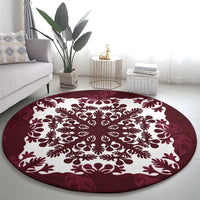 Palm Leaf Quilt Pattern Round Carpet Hawaii Culture Floral LT9 - Polynesian Pride