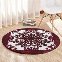 Palm Leaf Quilt Pattern Round Carpet Hawaii Culture Floral LT9 - Polynesian Pride