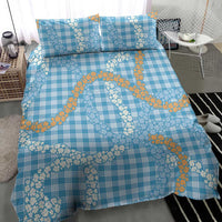Blue Tropical Floral Palaka Bedding Set Hawaiian Quilt Pattern LT9 - Polynesian Pride