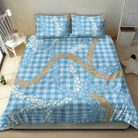 Blue Tropical Floral Palaka Bedding Set Hawaiian Quilt Pattern LT9 - Polynesian Pride