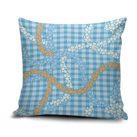 Blue Tropical Floral Palaka Pillow Cover Hawaiian Quilt Pattern LT9 Blue - Polynesian Pride