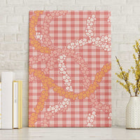 Pink Tropical Floral Palaka Canvas Wall Art Hawaiian Quilt Pattern LT9 Without Frame Pink - Polynesian Pride