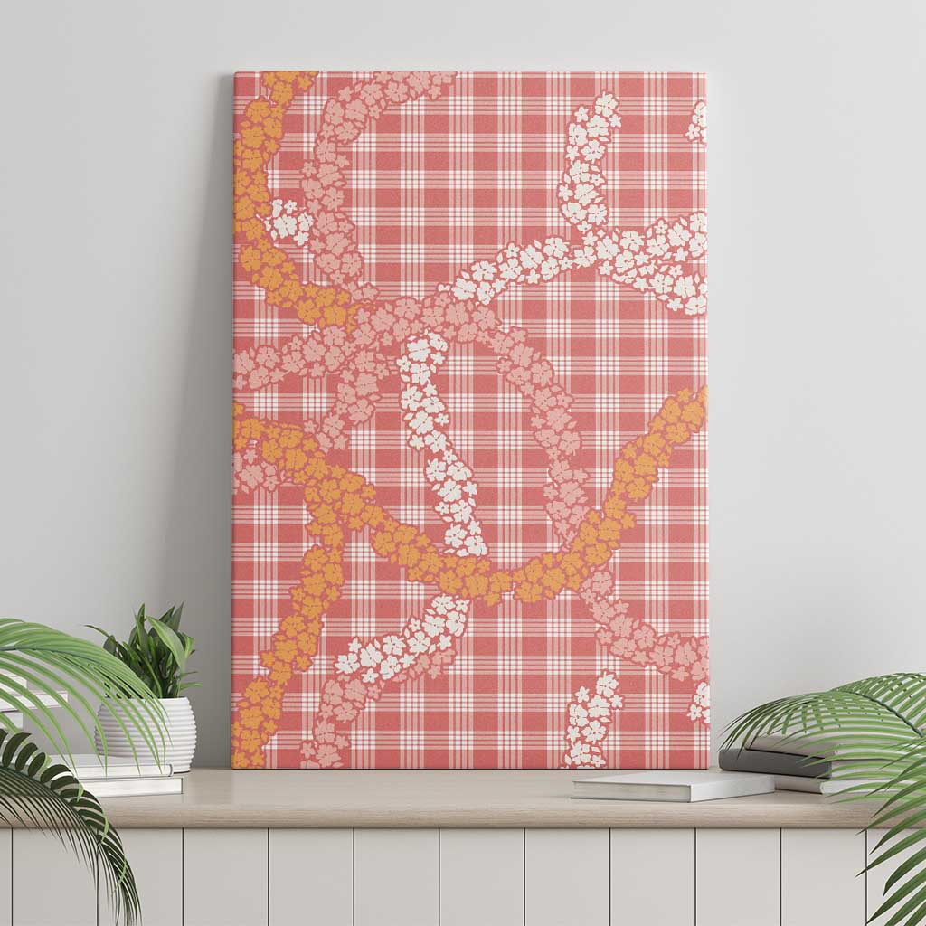 Pink Tropical Floral Palaka Canvas Wall Art Hawaiian Quilt Pattern LT9 - Polynesian Pride