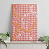 Pink Tropical Floral Palaka Canvas Wall Art Hawaiian Quilt Pattern LT9 - Polynesian Pride