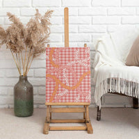 Pink Tropical Floral Palaka Canvas Wall Art Hawaiian Quilt Pattern LT9 - Polynesian Pride