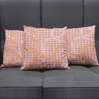 Pink Tropical Floral Palaka Pillow Cover Hawaiian Quilt Pattern LT9 - Polynesian Pride