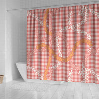 Pink Tropical Floral Palaka Shower Curtain Hawaiian Quilt Pattern LT9 - Polynesian Pride